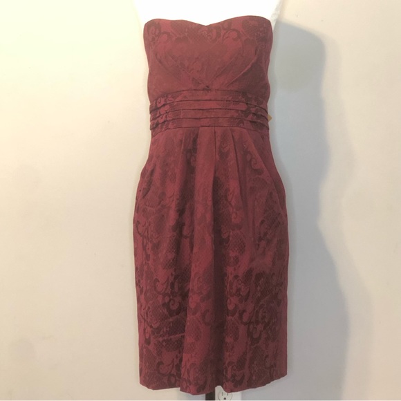 Paisley Print Pocketed Strapless Dress - Picture 6 of 13